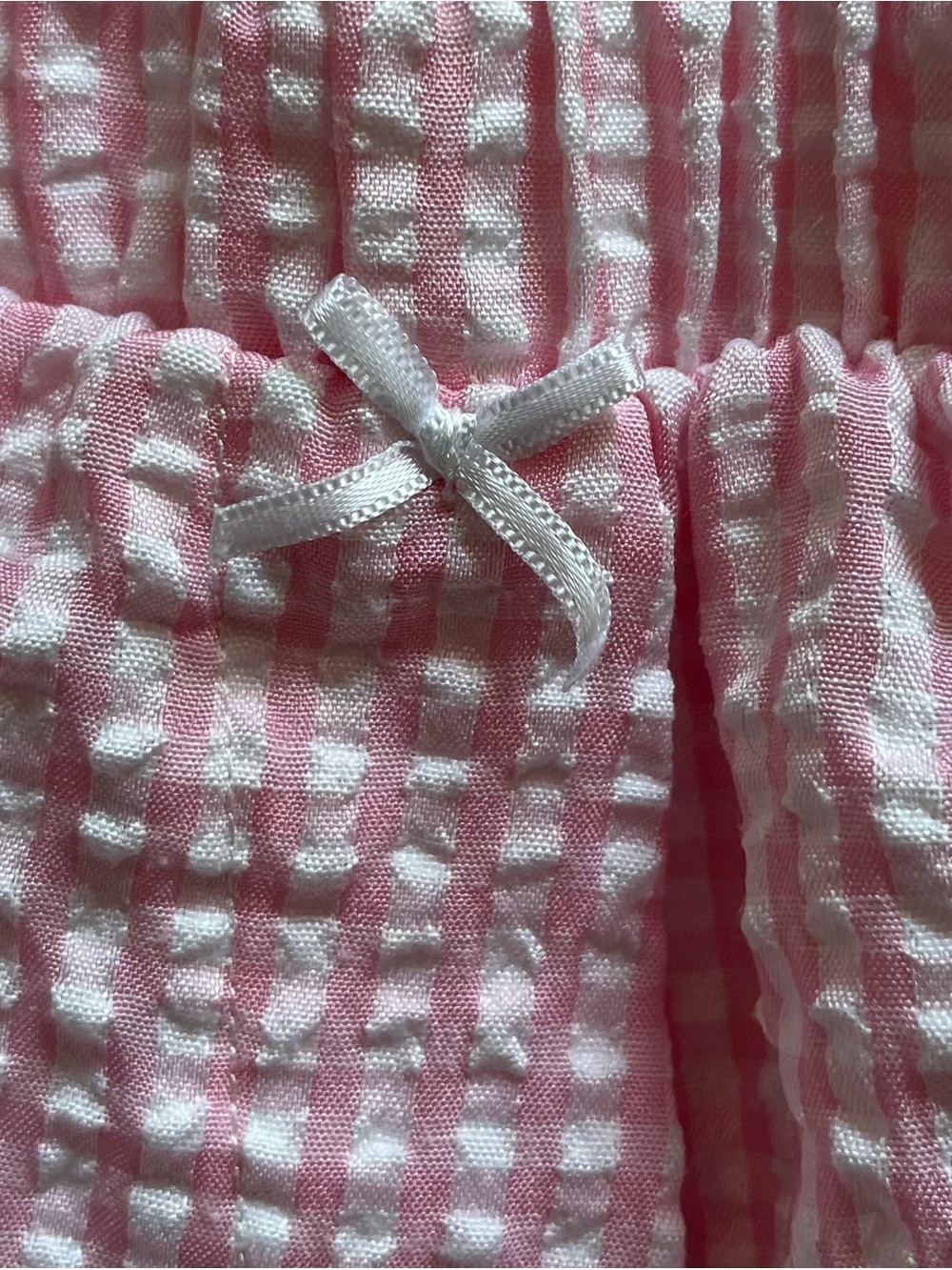 Altar'd State Pink Seersucker Elastic-Waist Shorts - Picture 2 of 3